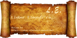 Lieber Eleonóra névjegykártya